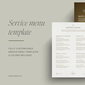 Kosmetikerin Dienstleistungen Menü | Bearbeitbare Dienstlistenvorlage, Dienstmenüvorlage, DIY-Druckserviceblatt, Small Business Flyer, 8x10
