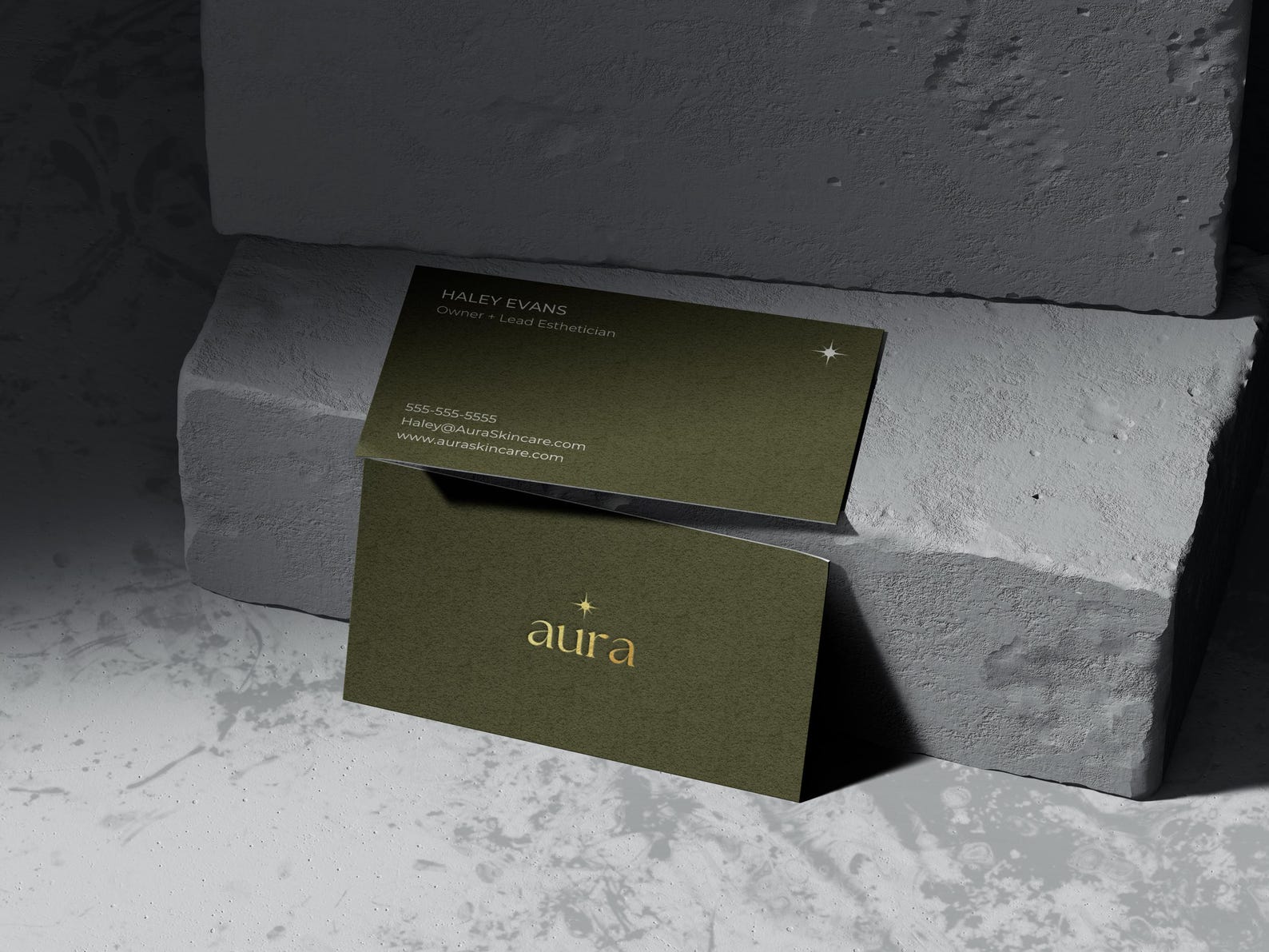 Gold Foil Business Card Template Canva Editable Design (digital) Etsy