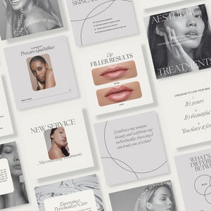 Med Aesthetics | Aesthetic Injector | Instagram Template | 57 Canva Templates