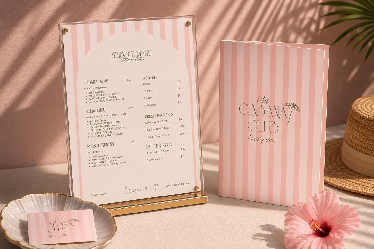 Luxury Spray Tan Menu Template | Editable Canva Menu - Etsy