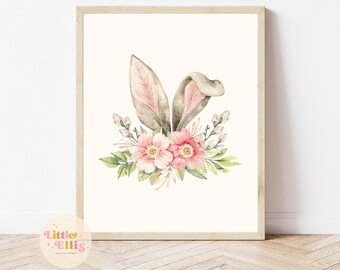 Easter Print, Bunny Print, Easter Bunny Print, Easter Bunny Digital Print, Easter Printable Wall Art, Printable Wall Art, Digital Print