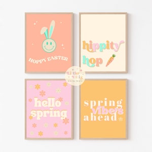 Easter Print Bundle, Easter Printable Wall Art, Spring Printable Wall Art, Spring Prints, Spring Printables, Instant Download, Easter Signs