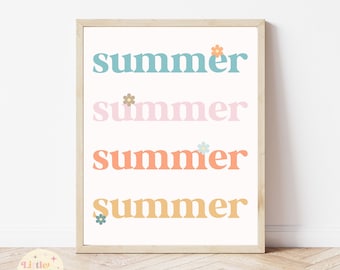 Summer Printable, Summer Print, Summer Decor, Summer Sign, Instant Download, Summer Printable Wall Art, Printable Wall Art, Summer Prints