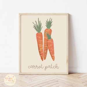Carrot Patch Print, Carrot Patch Printable, Easter Printable Wall Art, Carrot Patch Sign, Easter Sign, Easter Print, Instant Download