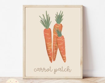 Carrot Patch Print, Carrot Patch Printable, Easter Printable Wall Art, Carrot Patch Sign, Easter Sign, Easter Print, Instant Download