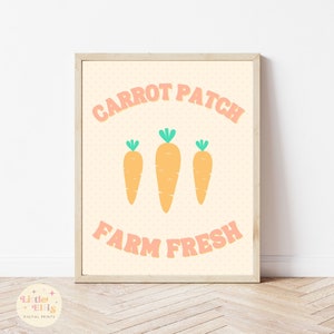 Carrot Patch Print, Carrot Patch Printable, Easter Printable Wall Art, Carrot Patch Sign, Easter Sign, Easter Decor, Instant Download