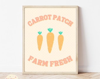 Carrot Patch Print, Carrot Patch Printable, Easter Printable Wall Art, Carrot Patch Sign, Easter Sign, Easter Decor, Instant Download