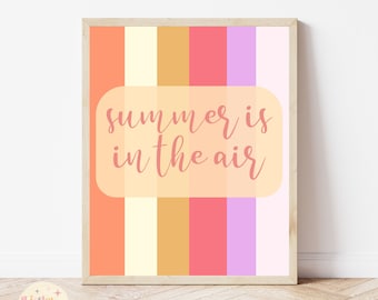 Summer Is In The Air Print, Summer Print, Summer Prints, Summer Printable, Summer Digital Print, Printable Wall Art, Instant Download