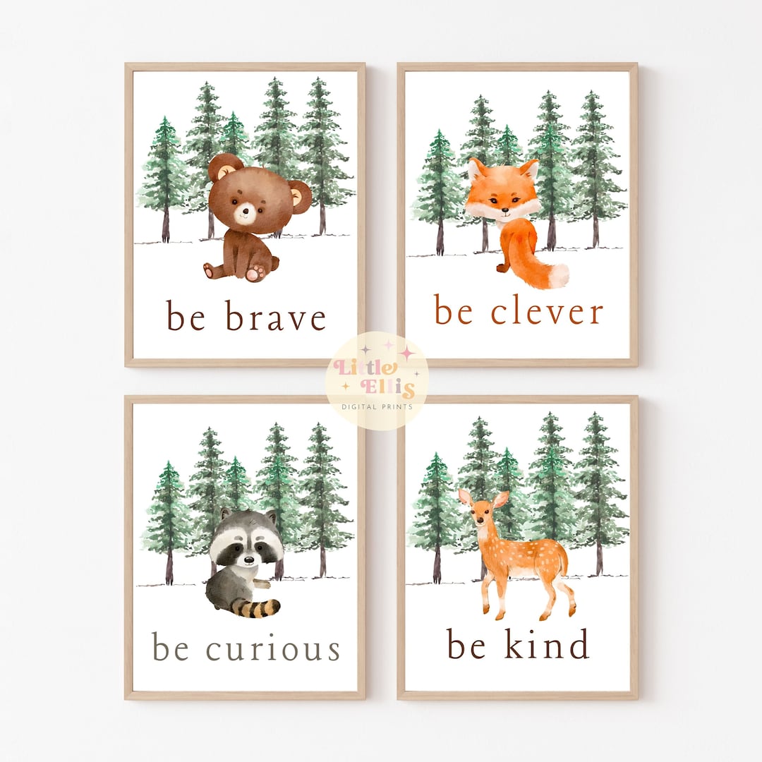 Woodland Nursery Prints, Woodland Prints, Woodland Nursery Decor ...