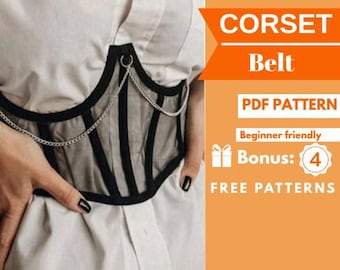 Korset riem naaipatroon – Beginnersvriendelijk PDF | Tailleband | Direct downloaden