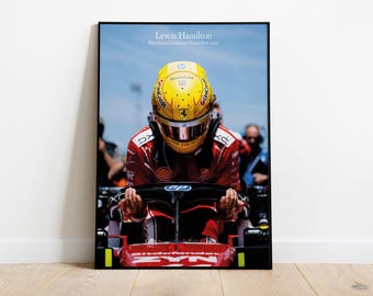 Lewis Hamilton | Barcelona Grand Prix 2026 Victory Print | Ferrari Cockpit Exit | Digital Artwork | Formula 1 Gift