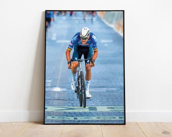 Tour de France 2026 | Mathieu van der Poel Stage 21 Print | Champs Elysees Victory | Digital Artwork | Cycling Gift