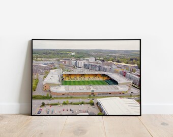 Carrow Road | Norwich City Stadium Framed Print | 2024/25 Championship | Aerial View | Football Gift
