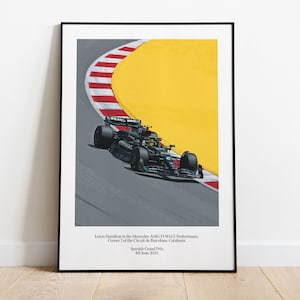 Lewis Hamilton Mercedes F1 2023 | Spanish Grand Prix | Poster Print