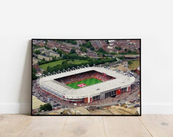 St. Mary's Stadium | Southampton FC Stadium Framed Print | 2024/25 Premier League | Aerial View | Football Gift