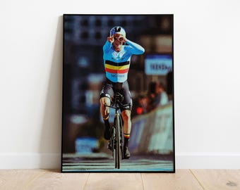 Remco Evenepoel | 4th World TT Title Print | Montreal 2026 | Digital Artwork | Cycling Gift