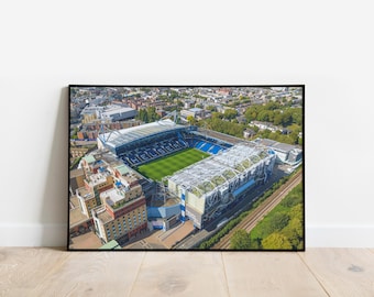 Affiche Stamford Bridge - Poster Chelsea FC, Impression Stade, Format A4, Neuf