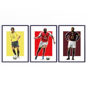 Arsenal Icons | Patrick Vieira | Thierry Henry | Robert Pires | Poster Print