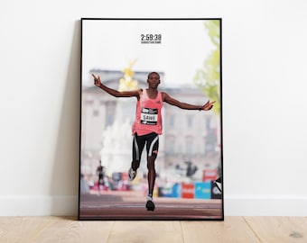 Sabastian Sawe | London Marathon World Record Print | First Official Sub-2 Hour Marathon | Digital Artwork | Athletics Gift