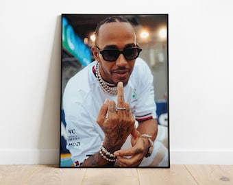 Lewis Hamilton | Portrait Print | Formula 1 Champion | Digital Artwork | Motorsport Gift
