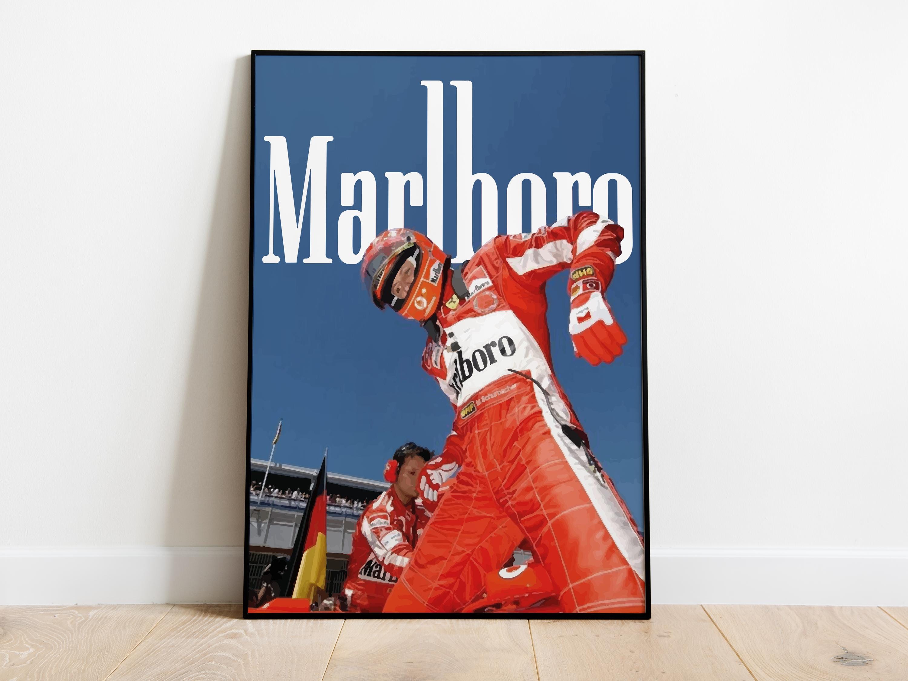 Michael Schumacher Ferrari Poster | Iconic Marlboro Racing