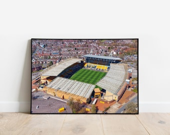 Molineux Stadium | Wolverhampton Wanderers Stadium Framed Print | 2024/25 Premier League | Aerial View | Wolves Football Gift