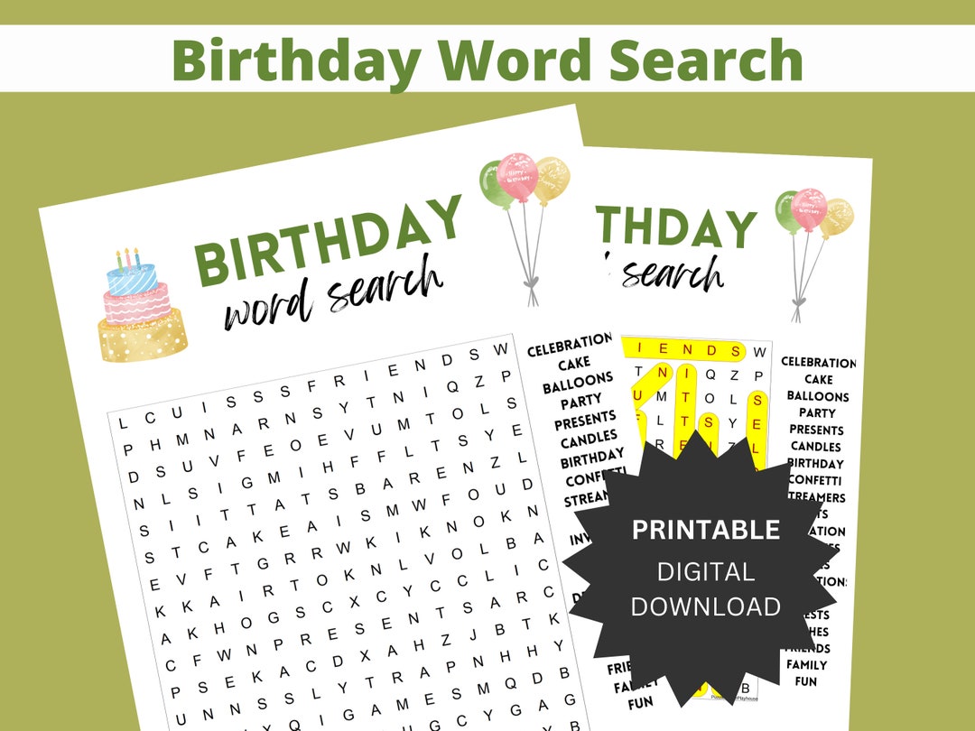 birthday-word-search-puzzle-printable-word-search-game-for-birthday-party-activity-sheet-party-printable-birthday-party-games-for-kids-etsy for Free Printable Birthday Word Search Birthday Word Search Puzzle Printable Word Search Game for Birthday Party Activity Sheet Party Printable Birthday Party Games for Kids - Etsy for Free Printable Birthday Word Search