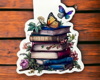 Flower and Books 5 Magnetic Bookmark | reader gift | book lover | book accessory | bookish | reading | gifts for her | bookish merch | plan