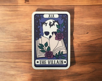 Sticker tarot le méchant : sticker en vinyle découpé fait main