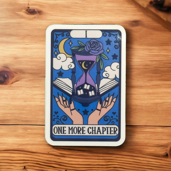 The One More Chapter Tarot sticker |journaling|decal|latop|kindle|e-reader|die cut|stationery addict gift|self care|book worm|reader