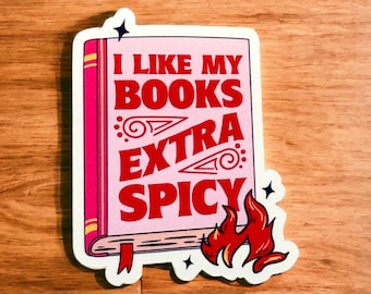 Extra Spicy Books Vinyl Sticker: BookTok Smut Reader Geschenk