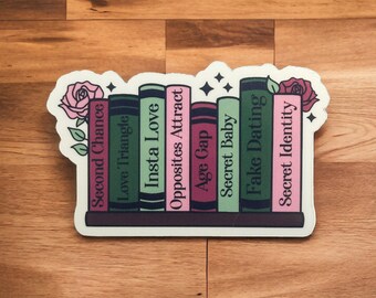 Romanze Bücherregal Tropen Sticker Journaling|Aufkleber|Schreibwaren|Latop|Kindle|e-Reader|Die Cut|Schreibwaren|Self Care Buchwurm