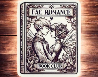 Fae Romance Book Club Sticker: Bücherwurm Kindle Journal Sticker
