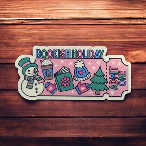 Bookish Holiday Gib One Ticket Sticker | kindle sticker | Kobo | Dekor | Festtage | Weihnachtsmann | Schneemann | Lektüre | Weihnachten