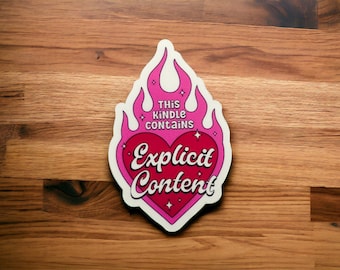 Explicit Content Kindle Sticker: E-Reader Laptop Decal
