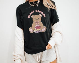Słodki niedźwiadkowy Książkowy T-shirt unisex