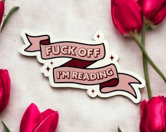F off I’m Reading Sticker|Bookish|Book nerd|gift|Reading|Bookish merch|kindle|kindle sticker|bullet journal|BookTok|gift for her|reading