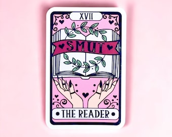 The Smut Reader Tarot sticker journaling|decal|stationery|latop|kindle|e-reader|die cut|stationery addict gift|self care|book worm|reader