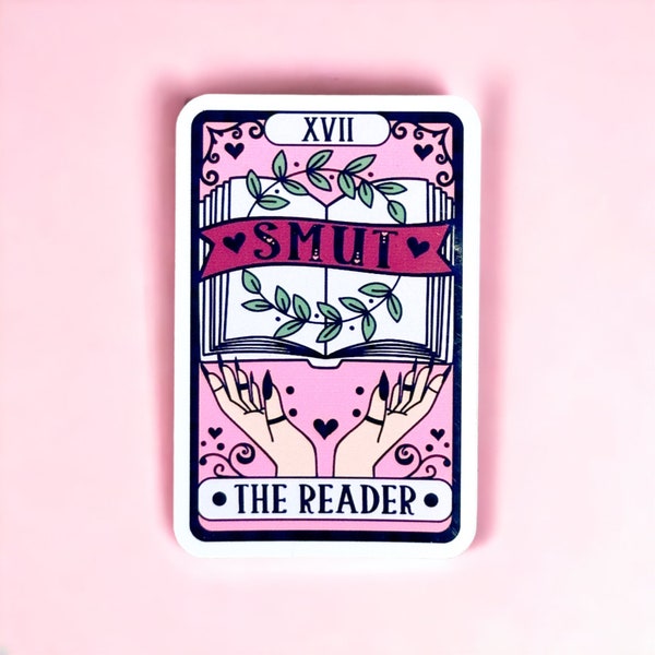 The Smut Reader Tarot sticker journaling|decal|stationery|latop|kindle|e-reader|die cut|stationery addict gift|self care|book worm|reader