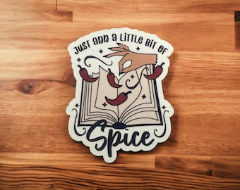 Spice Book Vinyl Sticker: Bookworm Laptop Decal