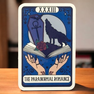 Paranormal Romance Tarot sticker |journaling|decal|stationery|latop|kindle|e-reader|gift for her |self care|book worm|reader|sports romance