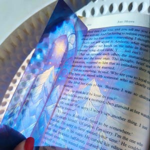 Transparent Stained Glass Window Bookmark - Stary Mountain