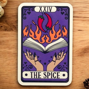 The Spice Reader Tarot sticker journaling|decal|stationery|latop|kindle|e-reader|die cut|stationery addict gift|self care|book worm|reader