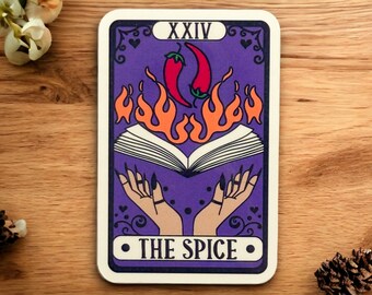 Pegatina de Tarot de la Lectora de Especias: Vinilo troquelado