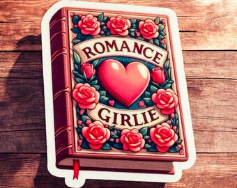 Romanze Buchaufkleber: Girlie Booktok Vinyl Aufkleber
