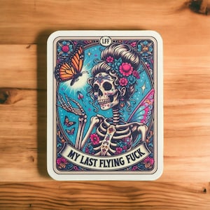 The My Last Flying F Tarot Aufkleber |journaling|decal|Schreibwaren|Latop|Kindle|E-Reader|stanzen|Briefpapier Geschenk|Self Care|Bücherwurm|