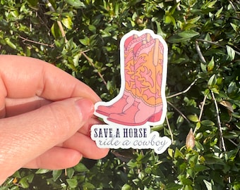 Save a Horse, Ride a Cowboy sticker|Bookish|Book nerd|gift|Reading|Smut|Romance|Bookish merch|kindle|bullet journal|BookTok|Spicy|Vinyl