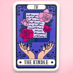 The Kindle Tarot sticker |journaling|decal|stationery|latop|kindle|e-reader|die cut|stationery addict gift|self care|book worm|reader gift