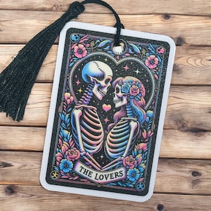 The Lovers Tarot bladwijzer | lezerscadeau | leesbare merchandise | grappig | boek | handgemaakt | boekenlegger | gotisch | romantiek | fictie