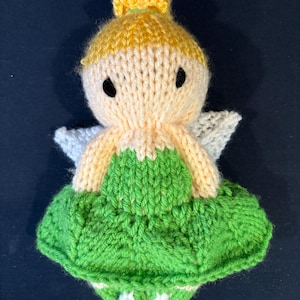Tinker Bell Plushie Doll - Hand Knit